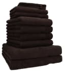 Betz Handtuch Set 10-tlg. PREMIUM Dunkelbraun 100% Baumwolle Bild 2