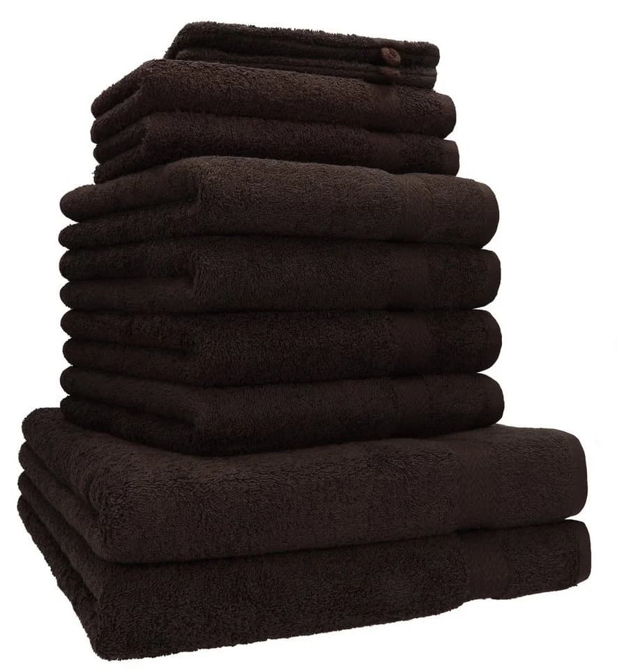 Betz Handtuch Set 10-tlg. PREMIUM Dunkelbraun 100% Baumwolle - Bild 2