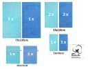 Betz Handtuch Set 10-tlg. Premium Farbe Hellblau & Türkis, Baumwolle Bild 1