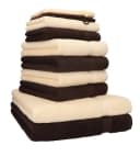 Betz Handtuch-Set 10-tlg. Premium Beige & Dunkelbraun 100% Baumwolle Bild 2