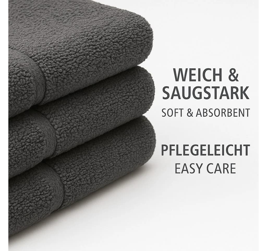 Betz Gästehandtücher-Set 10-tlg. Anthrazit 100% Baumwolle - Bild 3