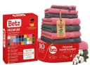 Betz Handtuch-Set 10-tlg. Premium 100% Baumwolle Anthrazit/Altrosa Bild 2