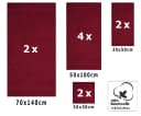 Betz Handtuch-Set 10-tlg. Classic 100% Baumwolle Rot Bild 1