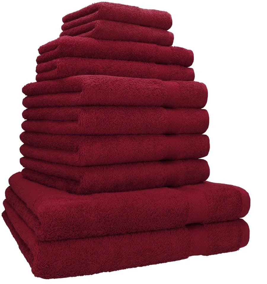 Betz Handtuch-Set 10-tlg. Classic 100% Baumwolle Rot - Bild 2