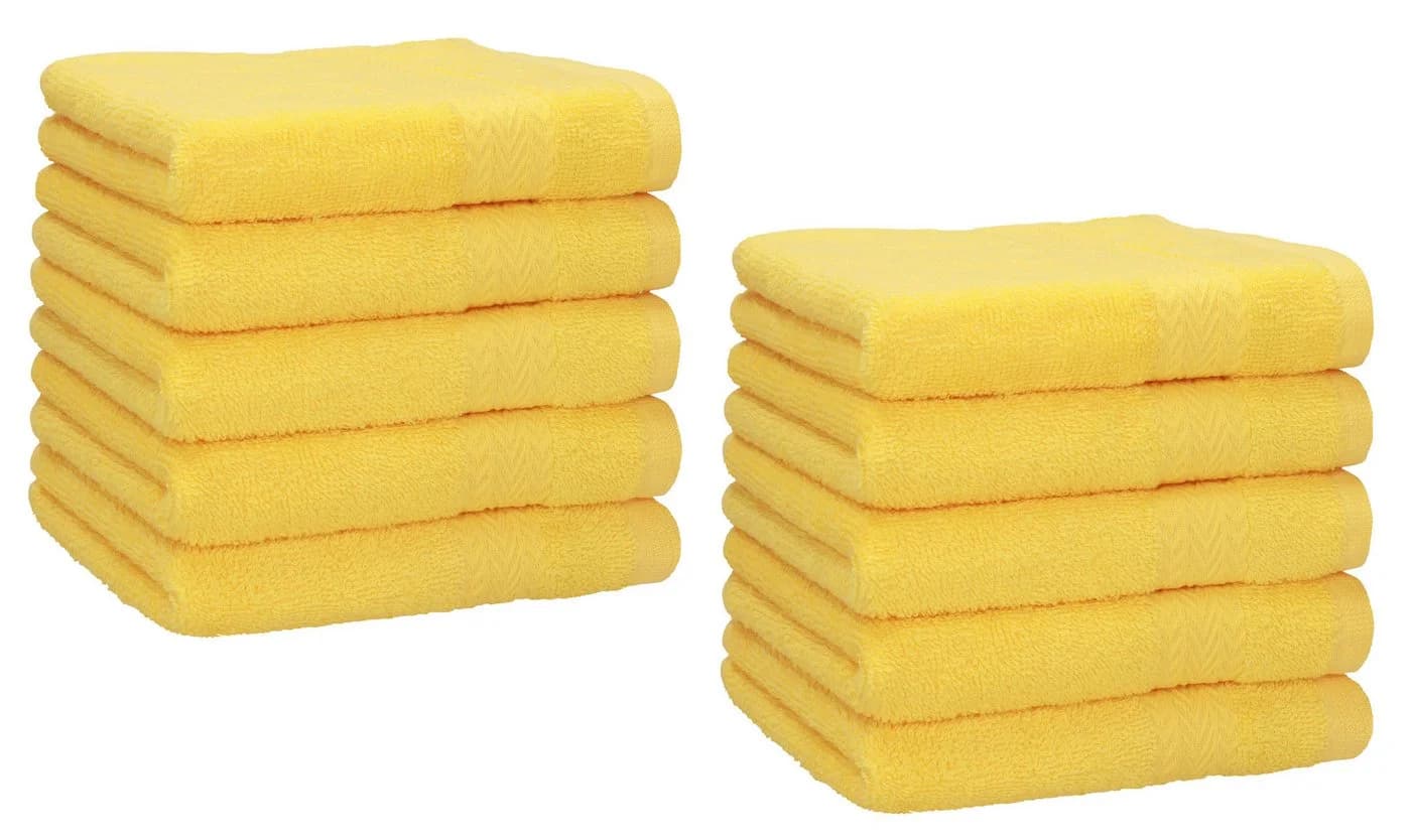 Betz Premium Seiftuch-Set 10-tlg. 30x30 cm 100% Baumwolle Gelb - Bild 2