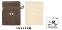 Betz Waschhandschuh 10 Stück Premium 16x21 cm Nussbraun und Beige Bild 1