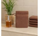 Betz 10-tlg. PREMIUM Waschhandschuh-Set 16x21 cm 100% Baumwolle Braun Bild 1
