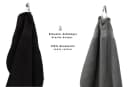 Betz Handtuch-Set Classic 10-tlg. Anthrazit/Schwarz 100% Baumwolle Bild 3