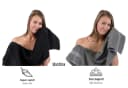 Betz Handtuch-Set Classic 10-tlg. Anthrazit/Schwarz 100% Baumwolle Bild 5