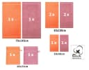 Betz Handtuch Set 10-tlg. Premium Orange und Altrosa 100% Baumwolle Bild 1