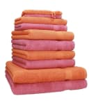 Betz Handtuch Set 10-tlg. Premium Orange und Altrosa 100% Baumwolle Bild 2