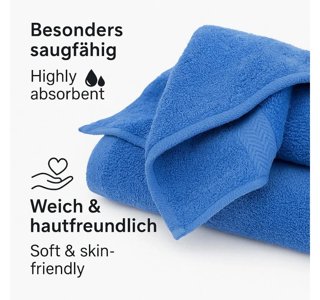 Betz Premium Handtuch-Set 10-teilig hellblau anthrazit - Bild 5