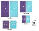 Betz Handtuch-Set 10-tlg. Premium Lila & Türkis 100% Baumwolle Bild 1