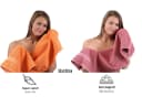 Betz Handtuch Set 10-tlg. CLASSIC Orange/Altrosa Baumwolle Bild 5