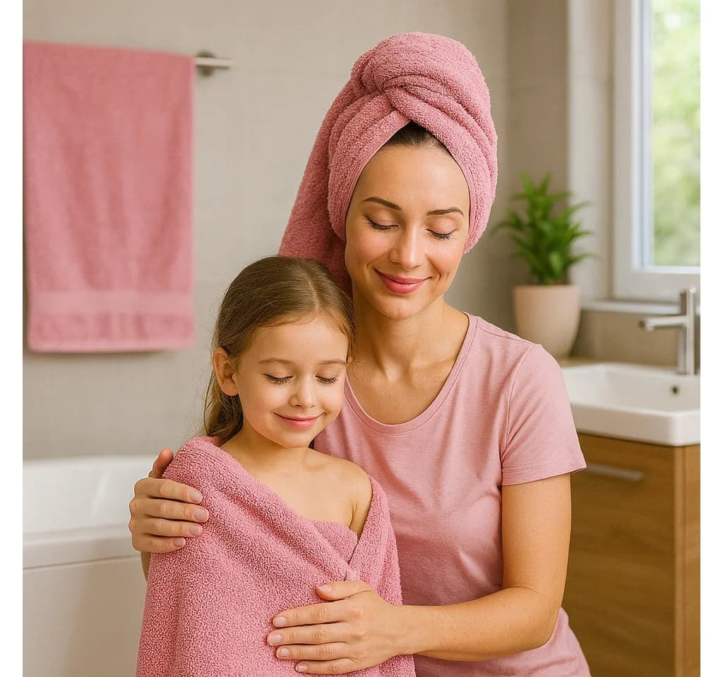 Betz Handtuch-Set 4-tlg. Premium 100% Baumwolle Rosa - Bild 5