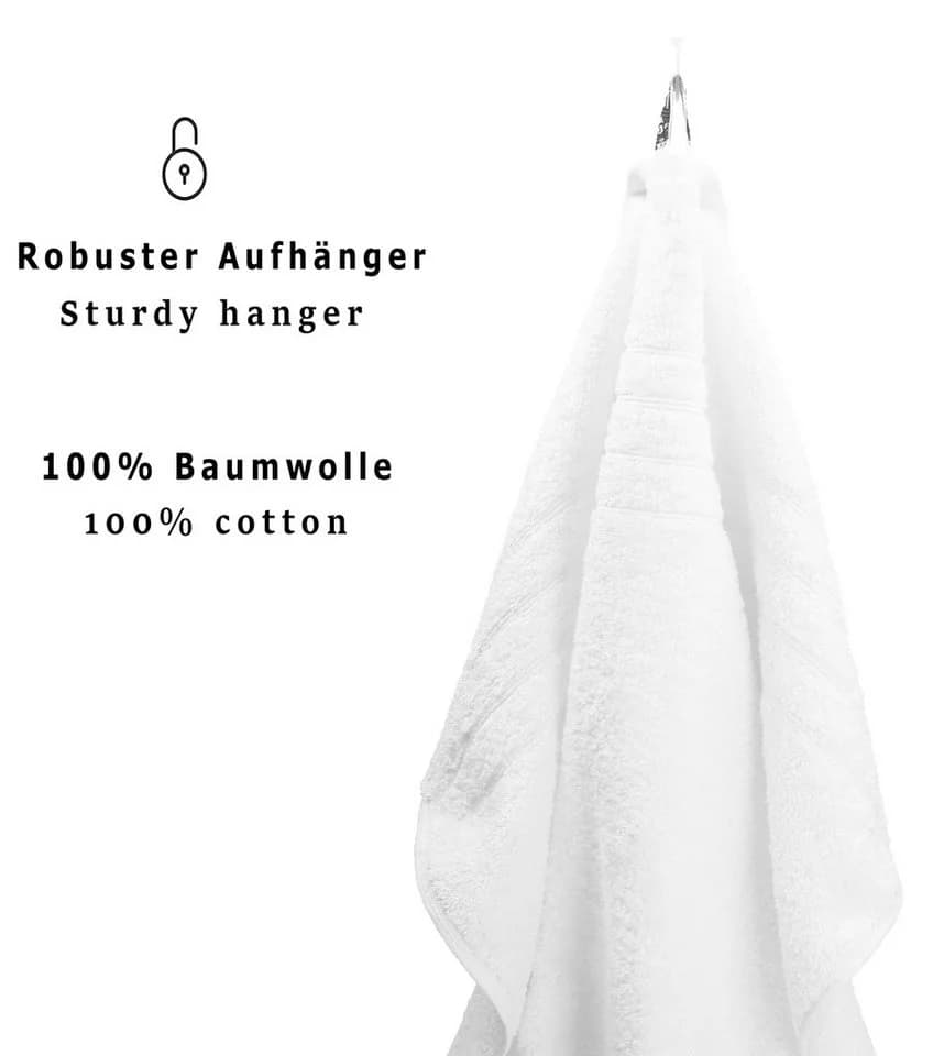 Betz Deluxe Handtuch Set 8-TLG: Hochwertige Baumwolle, Weiß - Bild 4