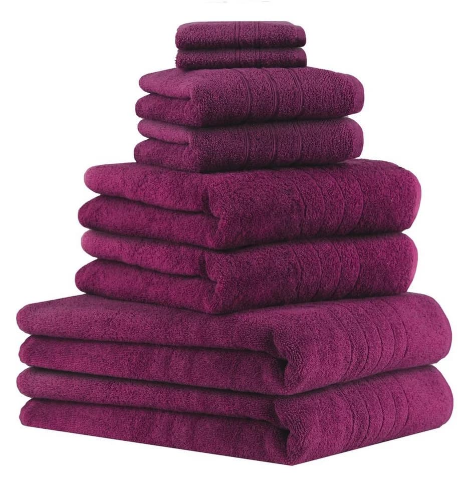 Betz Handtuch Set 8-Tlg Deluxe 100% Baumwolle Pflaume - Bild 2