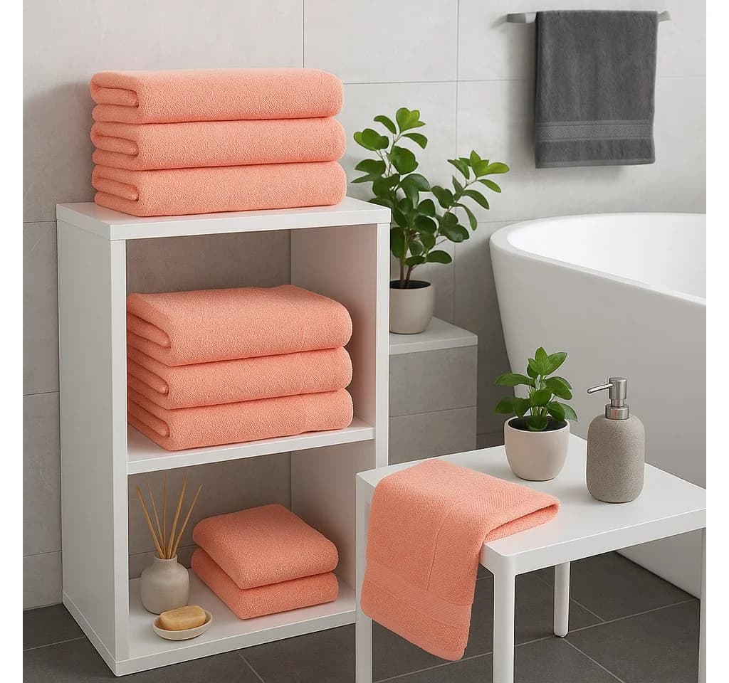 Betz Handtücher 6 Stück PALERMO Set 100% Baumwolle Orange