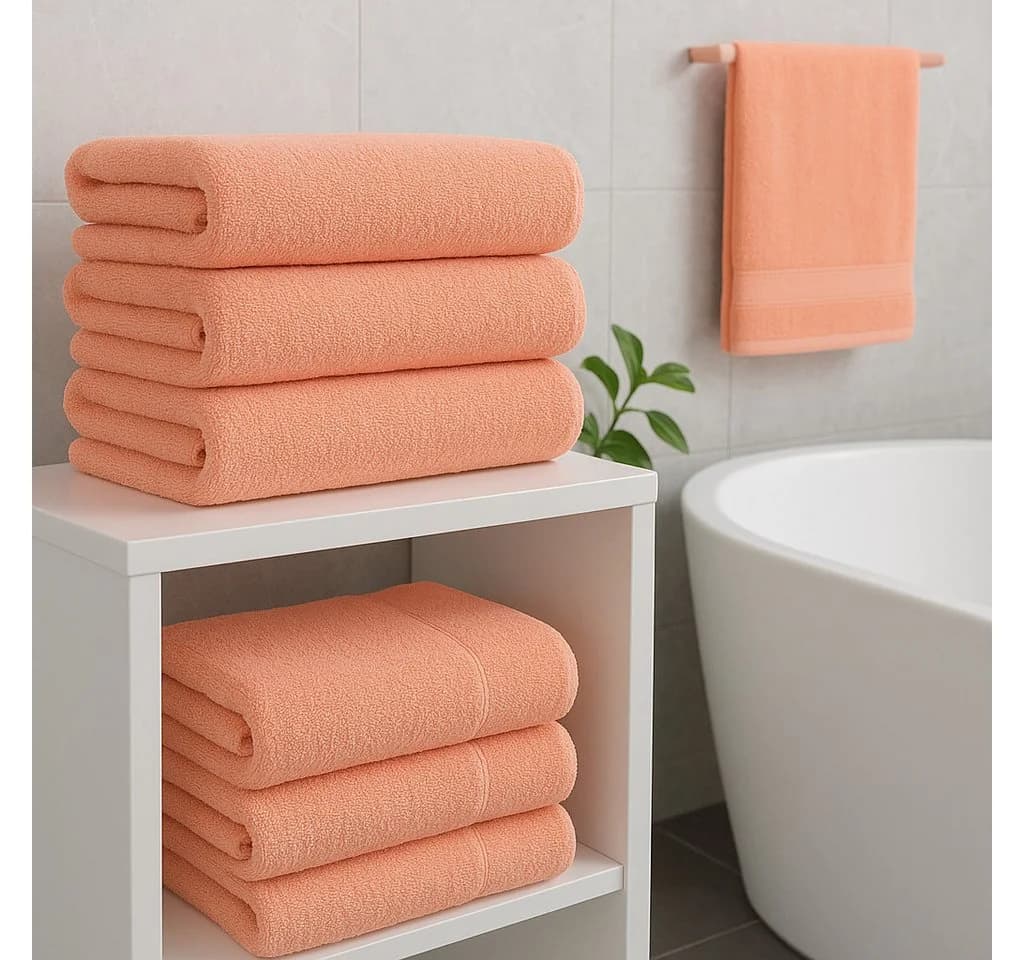 Betz Handtücher 6 Stück PALERMO Set 100% Baumwolle Orange - Bild 4
