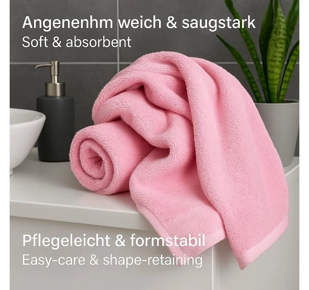 Betz Handtuch-Set PALERMO 6-tlg. Rosa 100% Baumwolle - Bild 4