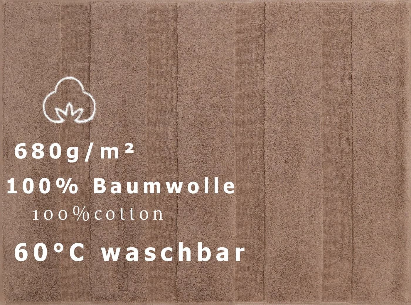 Betz Badvorleger Deluxe 50x70 cm Mokka 100% Baumwolle - Bild 4
