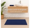 Betz Badematte 2 Stück Premium Badteppich Dunkelblau Baumwolle Bild 5
