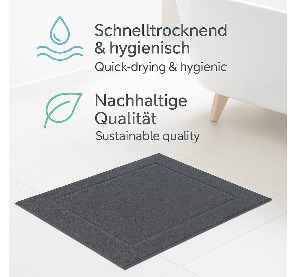 Betz Badematte 2er Pack 50x70 cm Baumwolle Premium Qualität - Bild 3