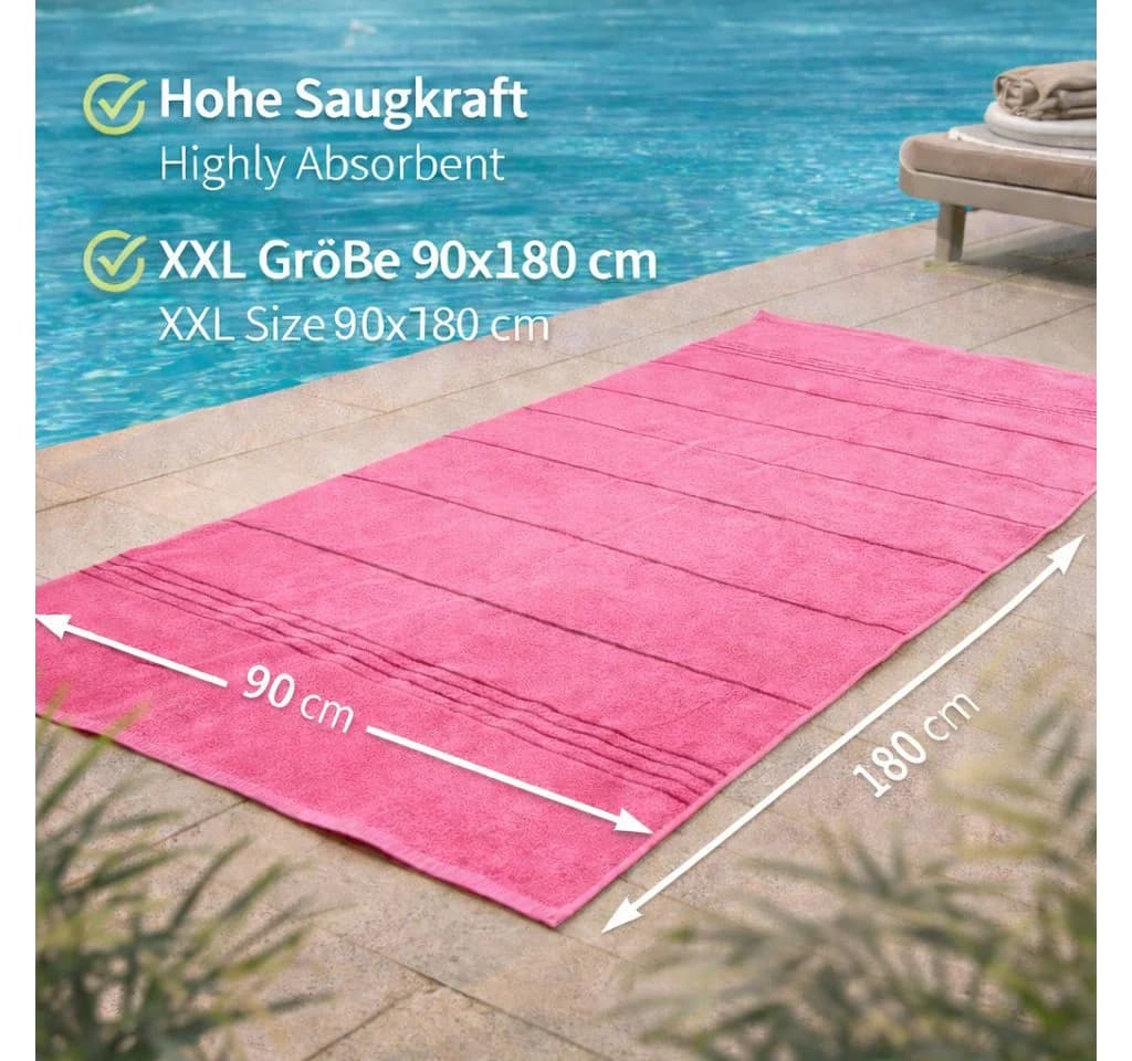 Betz Strandtuch LINES XXL 90x180 cm 100% Baumwolle Bunt - Bild 5