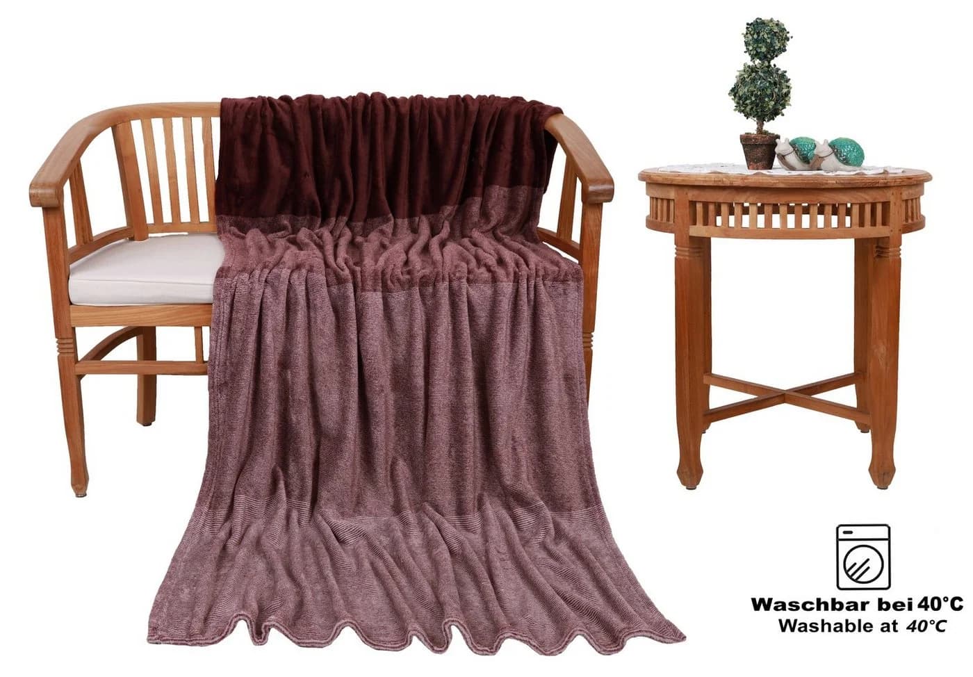Betz Wohndecke Kuscheldecke Rot XXL 140x190 cm