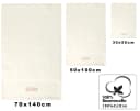 Betz Handtuch Set 3-tlg. 100% Baumwolle Creme/Weiss Bild 1