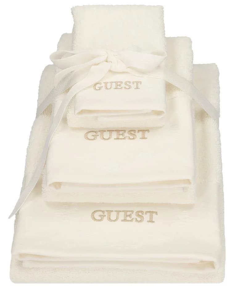 Betz Handtuch Set 3-tlg. 100% Baumwolle Creme/Weiss - Bild 2