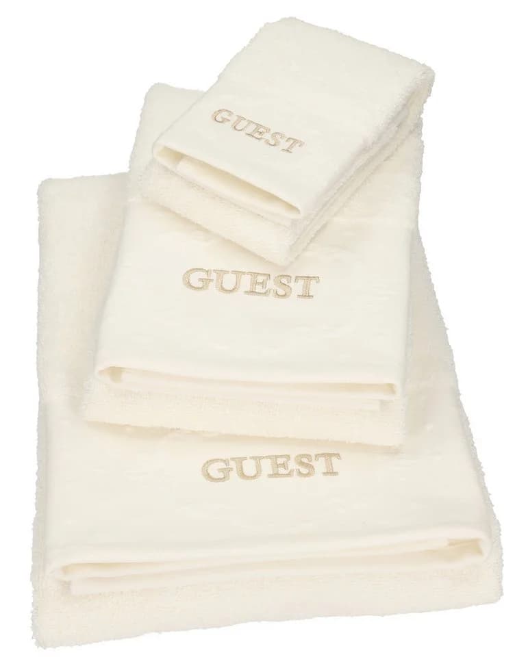 Betz Handtuch Set 3-tlg. 100% Baumwolle Creme/Weiss - Bild 5
