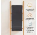 Betz Saunatuch XXL 80x200 cm Anthrazit 100% Baumwolle Frottier Bild 3