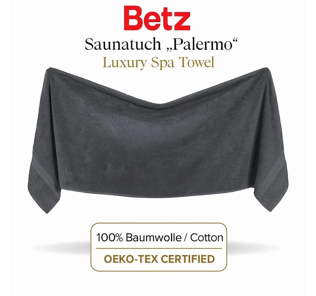 Betz Saunatuch XXL 80x200 cm Anthrazit 100% Baumwolle Frottier - Bild 5