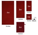 Betz Handtuch Set 6-TLG. Premium 100% Baumwolle Rubinrot Bild 1