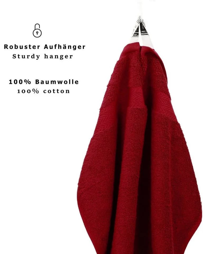 Betz Handtuch Set 6-TLG. Premium 100% Baumwolle Rubinrot - Bild 4