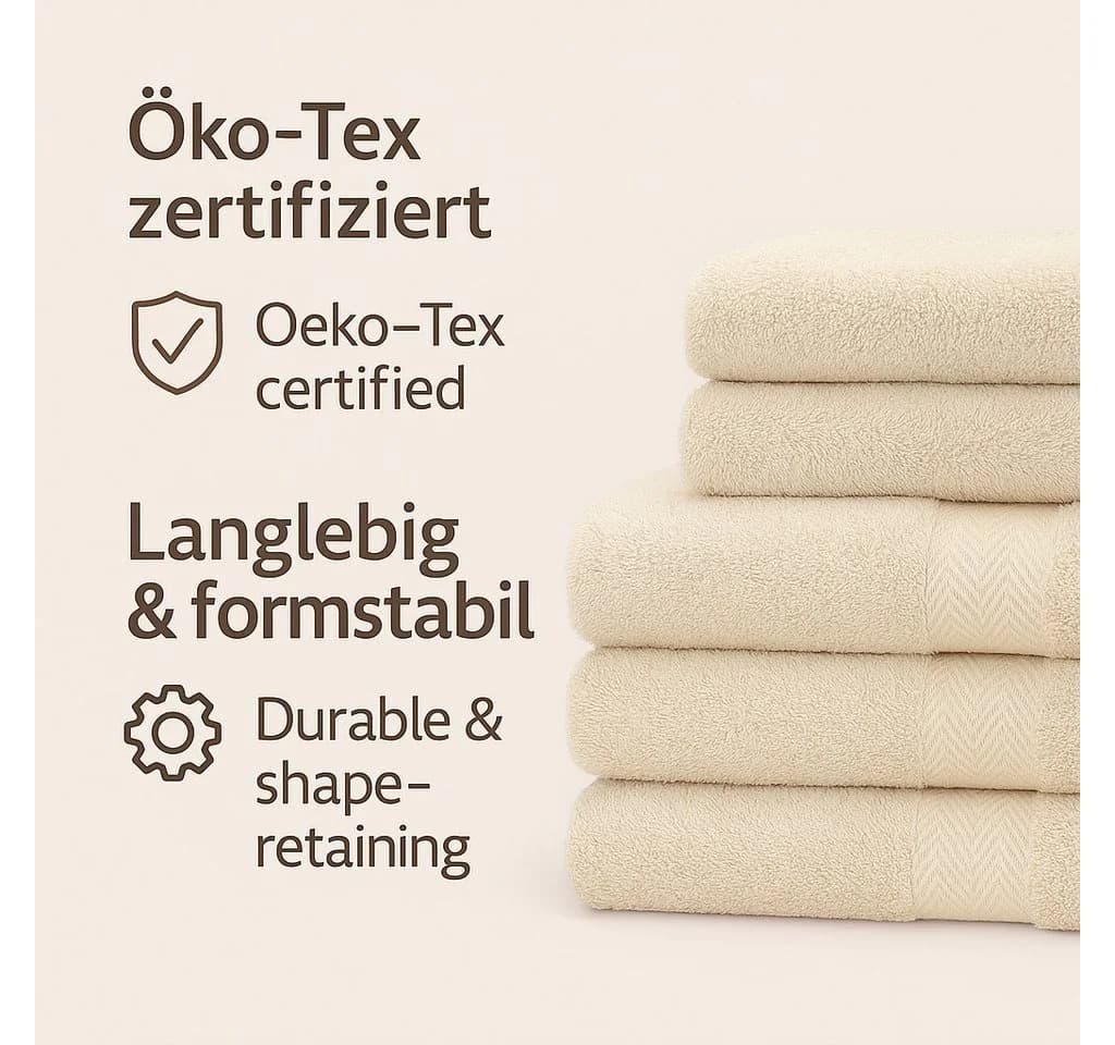 Betz Handtuch-Set Premium 12-tlg. 100% Baumwolle Sand - Bild 4