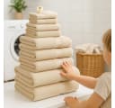 Betz Handtuch-Set Premium 12-tlg. 100% Baumwolle Sand Bild 5