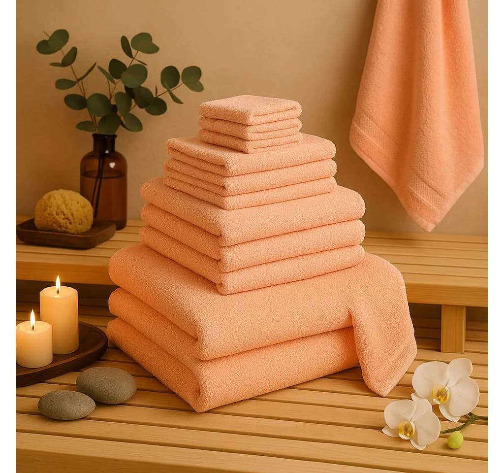 Betz Handtuch-Set Palermo 12-tlg. 100% Baumwolle Orange