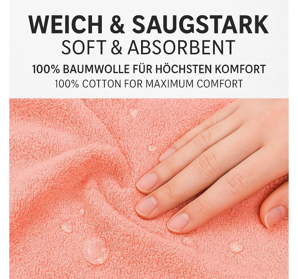 Betz Handtuch-Set Palermo 12-tlg. 100% Baumwolle Orange - Bild 4