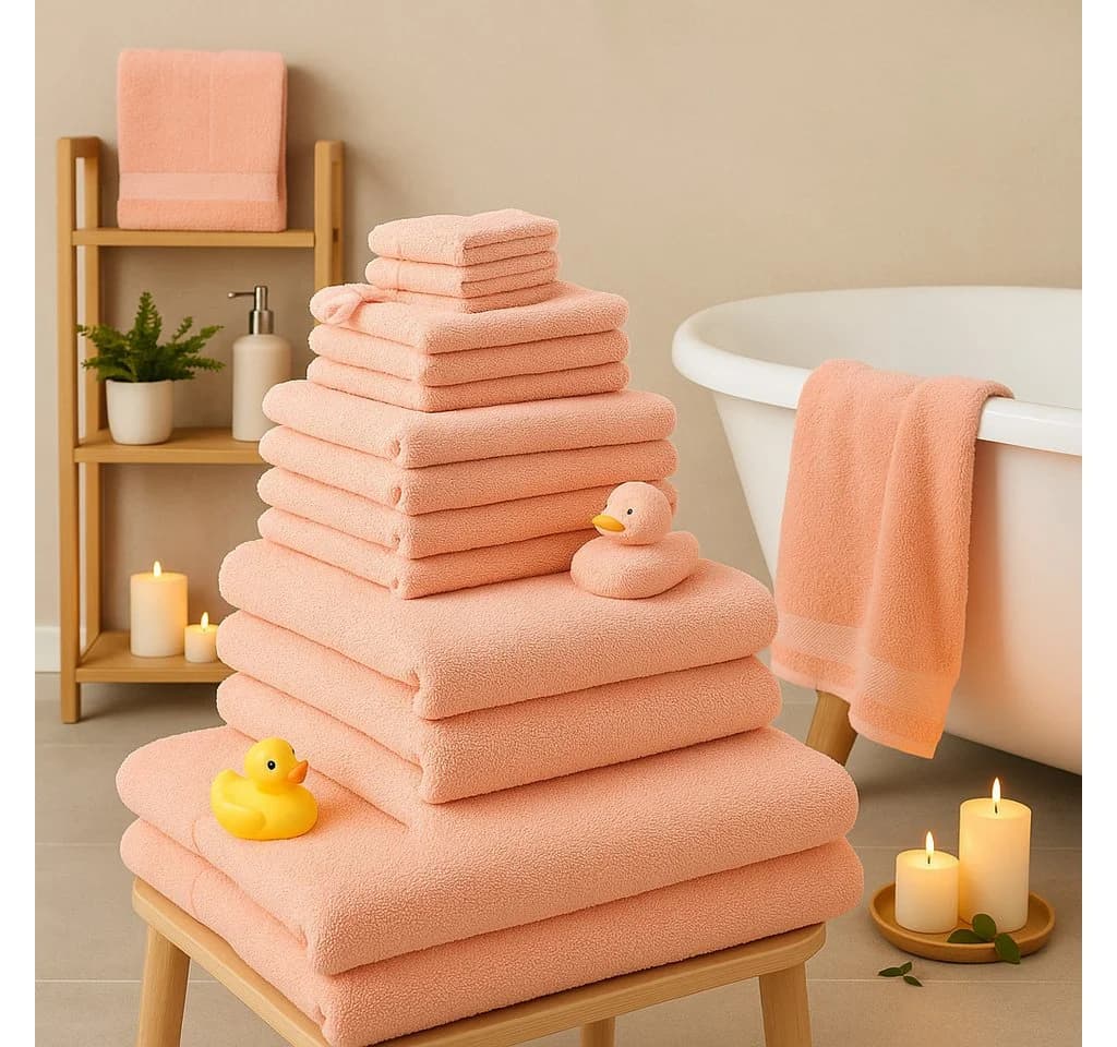 Betz Handtuch-Set Palermo 12-tlg. 100% Baumwolle Orange - Bild 5