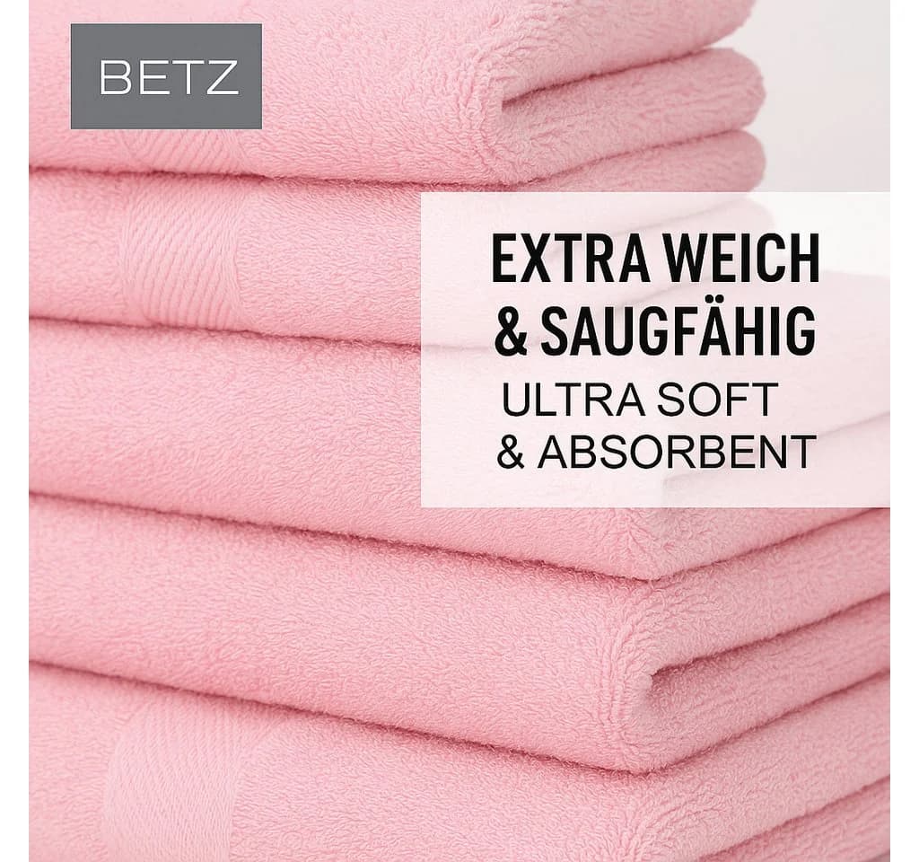 Betz Handtuch-Set Palermo 12-tlg. Rosa 100% Baumwolle - Bild 4