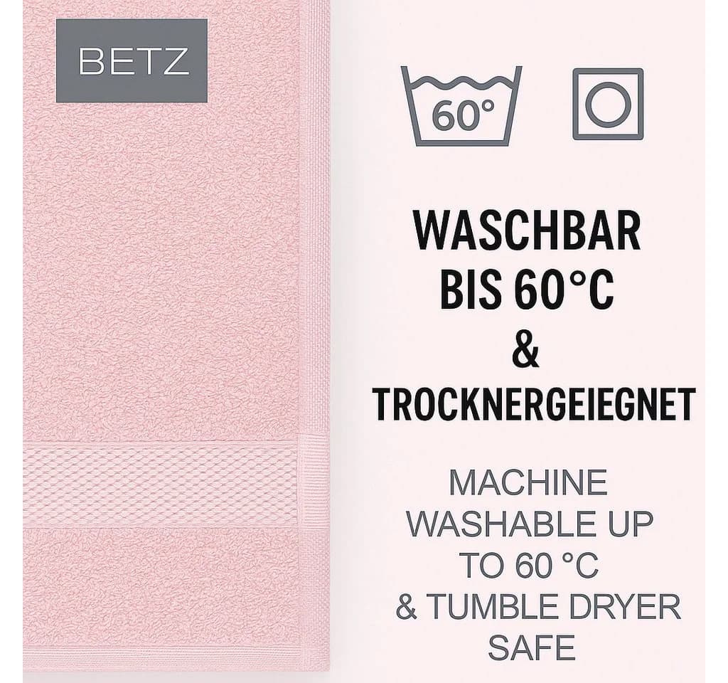 Betz Handtuch-Set Palermo 12-tlg. Rosa 100% Baumwolle - Bild 5