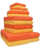 Betz Handtuch-Set 12-tlg. Premium Honiggelb/Blutorange Baumwolle Bild 2