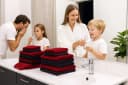 Betz Handtuch Set 12-tlg. Premium 100% Baumwolle Weiß/Graphit Bild 1