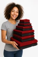 Betz Handtuch Set 12-tlg. Premium 100% Baumwolle Weiß/Graphit Bild 5