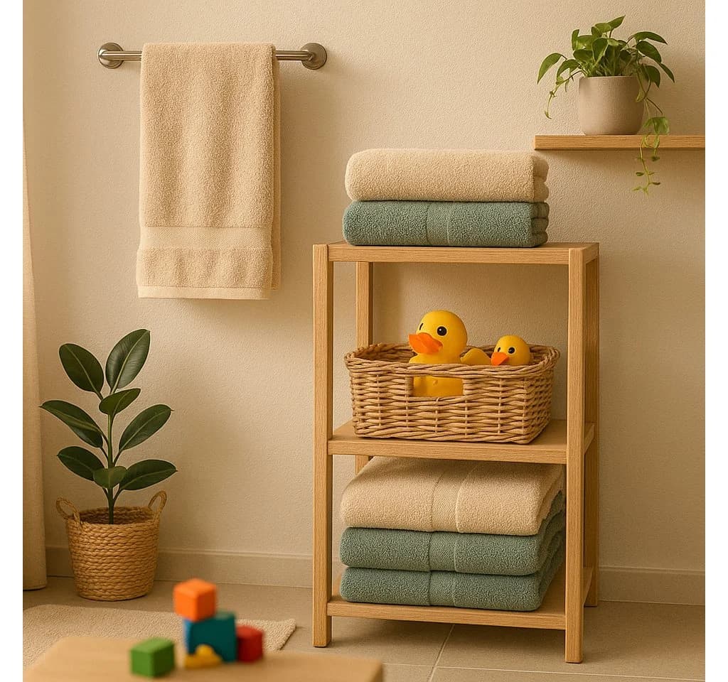 Betz Premium Handtuch-Set 12-tlg. 100% Baumwolle Sand/Tannengrün - Bild 4