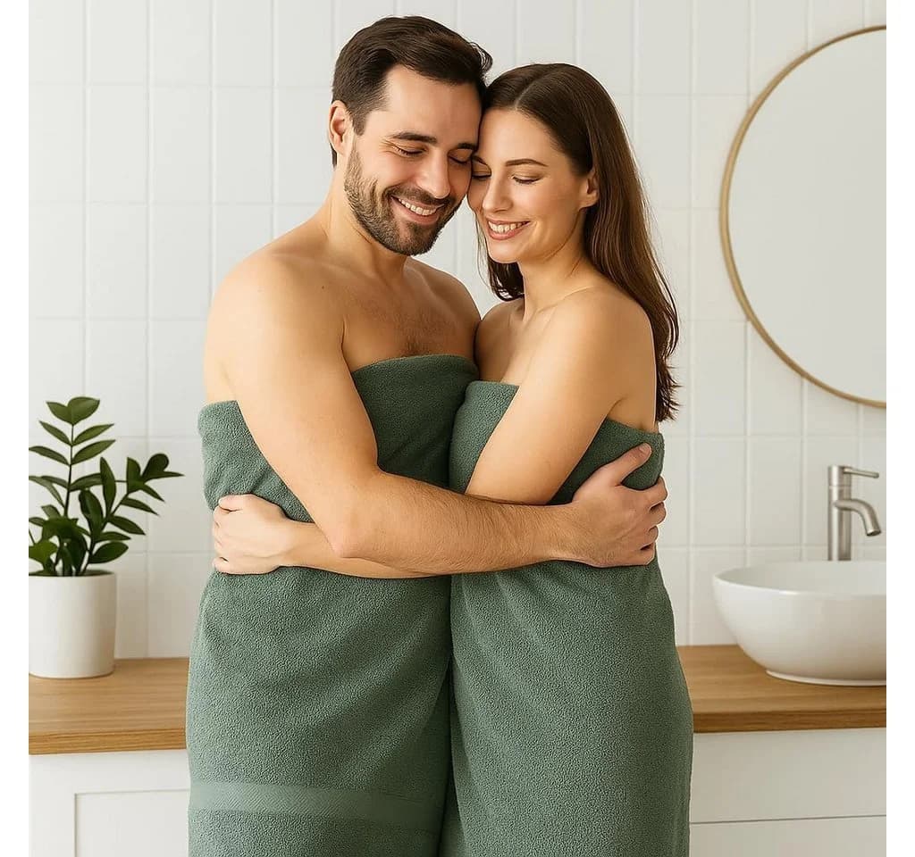 Betz Handtücher Premium Set 12-tlg. 100% Baumwolle Grün - Bild 5