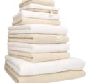 Betz Premium Handtuch-Set 12-tlg. Weiß/Sand 100% Baumwolle Bild 2