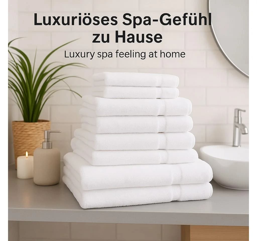 Betz Handtuch-Set Premium 12-tlg. 100% Baumwolle Weiß